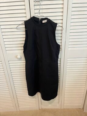 LOFT Black Sleeveless Shift Mini Dress